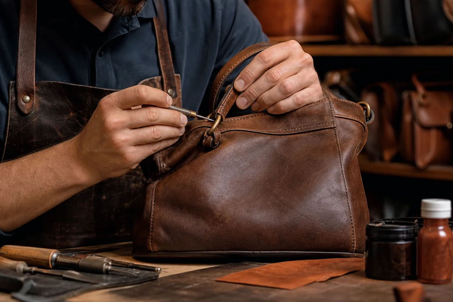 Reforma de bolsas de couro em Lages